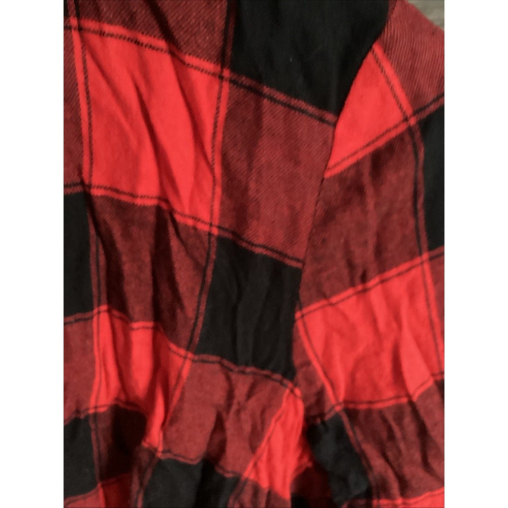 NWT‎ Express Women Plaid SZ S/P Red And Black Tie In Front Cute - Picture 5 of 8